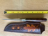 DON LOZIER HAND MADE CUSTOM KNIFE, EXOTIC WOOD, LEATHER SHEATH, BRAND NEW - 3 of 3