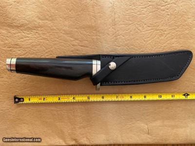 Custom hand made Tanto style knife by American maker. Brand new.