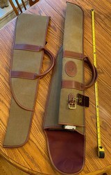 LIGHTWEIGHT BREAKDOWN LEATHER AND CANVAS CASE FOR SHOTGUN OR RIFLE, NEW - 3 of 4