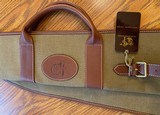 LIGHTWEIGHT BREAKDOWN LEATHER AND CANVAS CASE FOR SHOTGUN OR RIFLE, NEW - 4 of 4