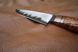 PATRICK TEYKE CUSTOM KNIFE, BURL WOOD, HAND MADE SHEATH, MADE IN GERMANY - 5 of 8