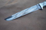 PATRICK TEYKE CUSTOM BLACK AND WHITE DAMASCUS FIGHTER, NEW, MADE IN GERMANY - 4 of 9