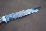 PATRICK TEYKE CUSTOM BLACK AND WHITE DAMASCUS FIGHTER, NEW, MADE IN GERMANY - 7 of 9