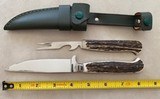 STAG HUNTING KNIFE WITH DETACHABLE UTILITY FORK AND BOTTLE OPENER, SOLINGEN, NEW - 3 of 4