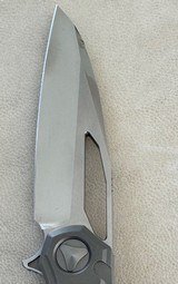 MARFIONE CUSTOM KNIVES SIGIL FLIPPER KNIFE, TITANIUM, NEW - 3 of 6