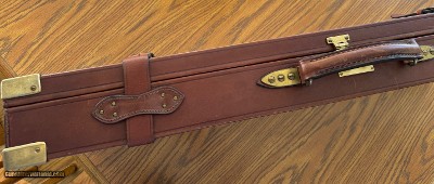 LEATHER GUN CASE MADE FOR MODEL 21 2 BL SET, FITS 30