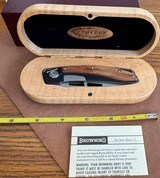 BROWNING CYNERGY KNIFE, LINER LOCK, EXOTIC WOOD, MADE IN ITALY, NEW - Image 3 of 3