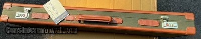BROWNING FITTED GUN CASE FOR OVER UNDER, CANVAS WITH LEATHER, FITS 32