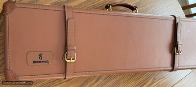 BROWNING CUSTOM SHOP LEATHER SHOTGUN CASE, LIKE NEW, 99%