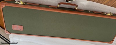 BROWNING COMBO FITTED SHOTGUN CASE, CANVAS AND LEATHER, NEW