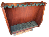 GUN RACK, HAND MADE, TRUE HEAVY MAHOGANY, IN GREAT CONDITION. - 1 of 4