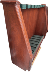 GUN RACK, HAND MADE, TRUE HEAVY MAHOGANY, IN GREAT CONDITION. - 3 of 4