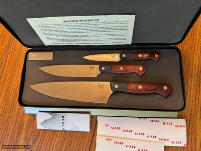 Benchmade 4501 Kitchen Cutlery 3 pc set, New in Original Case and Box