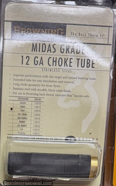 BROWNING MIDAS CHOKE TUBE 12GA SKEET, NEW.