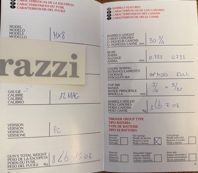PERAZZI MX8 12GA 30 3/4