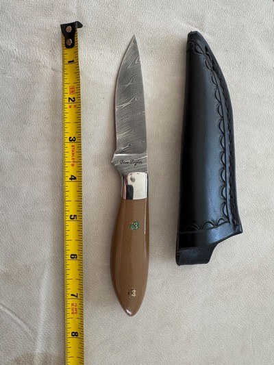 DON LOZIER CUSTOM KNIFE DAMASCUS BLADE