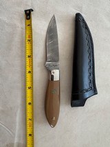 DON LOZIER CUSTOM KNIFE DAMASCUS BLADE - 1 of 2 DON LOZIER CUSTOM KNIFE DAMASCUS BLADE - 1 of 2