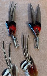EXOTIC EUROPEAN FEATHER HAT PINS - 5 of 7