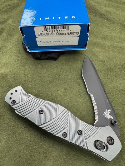 BENCHMADE 12800SBK-801 OSBORNE GAUCHO LTD EDITION 141/300, NEW