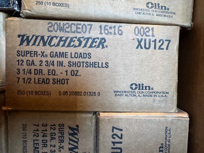 WINCHESTER AMMO SUPER X GAME LOADS 12GA 2 3/4" SHOTSHELLS, 10 BOXES TO A CASE
