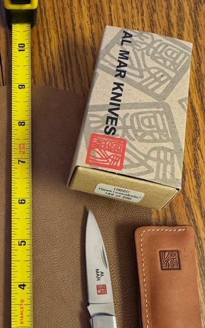 ALMARFOLDING KNIFE, HAWK LTD EDITION 189 OF 200, COCOBOLO, NEWIN THE BOX - Image 1 of 2