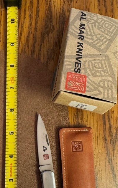 ALMAR FOLDING KNIFE, HAWK WHITE PEARL, NEW IN THE BOX - Image 1 of 2