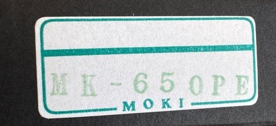 MOKI FOLDING KNIFE, VINTAGE, EXOTIC STONE WITH ABALONE OVAL INLAY, NEW IN THE BOX - Image 4 of 4