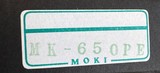 MOKI FOLDING KNIFE, VINTAGE, EXOTIC STONE WITH ABALONE OVAL INLAY, NEW IN THE BOX - Image 4 of 4