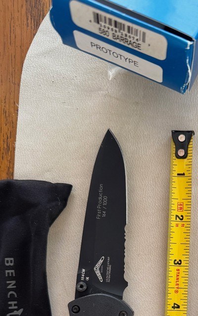 BENCHMADE 580 BARRAGE, FIRST PRODUCTION, 165/1000, BLACK, NEW IN BOX. - Image 2 of 2