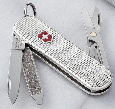 VICTORINOX STERLING SILVER BARLEYCORN CLASSIC POCKET KNIFE, NEW - Image 3 of 3