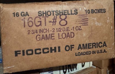 FIOCCHI AMMO SHOTSHELLS 16GA #8 2 3/4