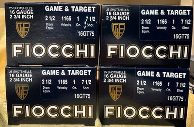 FIOCCHI AMMO GAME & TARGET 16GA 2 3/4