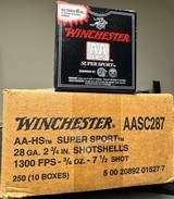 WINCHESTER AMMO AAHS 28GA 2 3/4" 7.5SHOT, 5 BOXES