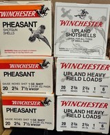 WINCHESTER AMMO UPLAND FIELD LOADS 20GA 2 3/4, #7.5 SHOT, 6 BOXES - Image 1 of 1