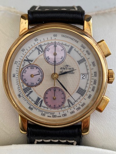 ANTIMA PRO ARTE COLLECTION 18K GOLD AUTOMATIC CHRONOGRAPH, SWISS, NEW - Image 1 of 3
