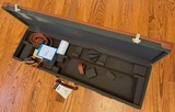 BROWNING CUSTOM SHOP FITTED LEATHER/CANVAS GUN CASE,33 1/2