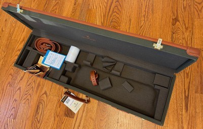 BROWNING CUSTOM SHOP FITTED LEATHER/CANVAS GUN CASE,33 1/2