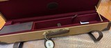 SHOTGUN CASE, CANVAS WITH LEATHER ON WOOD FRAME, 32
