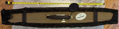 SHOTGUN CASE, CANVAS WITH LEATHER ON WOOD FRAME, 32