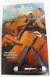 REMINGTON 2015 LTD EDITION CLIFFHANGER BULLET KNIFE R11001 ( R4466D) DAMASCUS, 1 OF 500, NEW IN BOX - Image 1 of 5