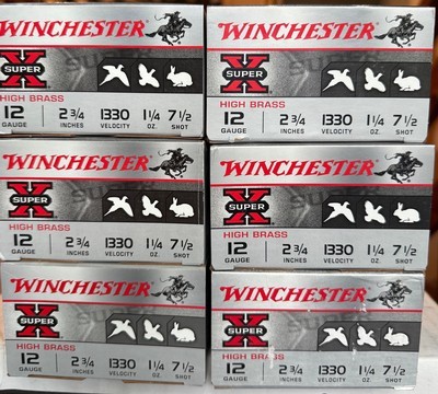 WINCHESTER AMMO SUPER X HIGH BRASS 12GA #7 1/2 1 1/4 - Image 1 of 1