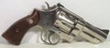 Smith & Wesson 357 (Pre 27) 3 1/2" Nickel - 1 of 17