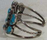 Silver 13 Stone Turquoise Bracelet - 3 of 5