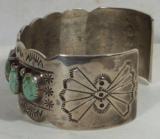 Sterling and Turquoise Bracelet by D. Begay - 3 of 5