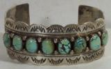 Sterling and Turquoise Bracelet by D. Begay - 1 of 5