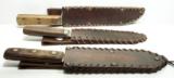 Lot of Three Skinning Knives-Antique - 1 of 8