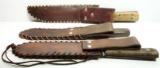 Lot of Three Skinning Knives-Antique - 2 of 8