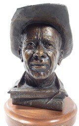Collection of 4 Bronze Busts by Texas Artist Don Ray - 8 of 23
