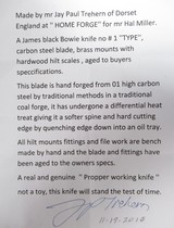 Hand Forged James black Bowie Knife No. 1 “Type” - 12 of 14