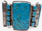 Navajo Old Pawn Vintage Turquoise Bracelet - 1 of 6